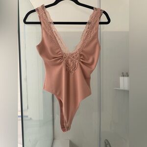 Free People Blush Lace Bodysuit